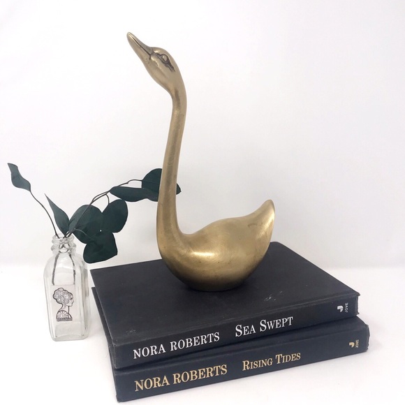 Vintage Other - Vintage brass swan home mid century decor figurine